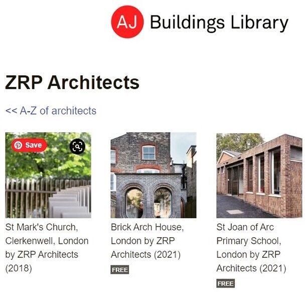 Looking for inspiration?!

If you are looking for inspiration or want to see how different architects have approached a particular sort of building design, the Architect's Journal is a great resource.

We are proud to have three of our projects featured here amongst some of the best work undertaken by our peers.

The AJ Buildings Library showcases thousands of exemplar projects, most from the last 20 years but including major projects back to 1900. You can search for projects by age, cost, architect, building type, footprint, location and a combination of these.

The projects we have on here demonstrate the breadth of our work and include a private residential extension, a project to extend a local primary school and a public realm project to a Listed church for which we were shortlisted for the President's Award by the National Churches Trust.

You can find our work in the library here: https://www.ajbuildingslibrary.co.uk/architects?architectID=36078

.	#architecture
.	#architects
.	#designinspiration
.	#buildingdesign
.	#ajbuildingslibrary
.	#exemplarprojects
.	#residentialarchitecture
.	#publicrealm
.	#heritagearchitecture
.	#listedbuilding
.	#churcharchitecture
.	#primaryschoolarchitecture
.	#awardwinningarchitecture
.	#architecturaldesign
.	#architecturalphotography
.	#architecturelover
.	#architecturelife
.	#ZRParchitects
. #London
. #inspiration